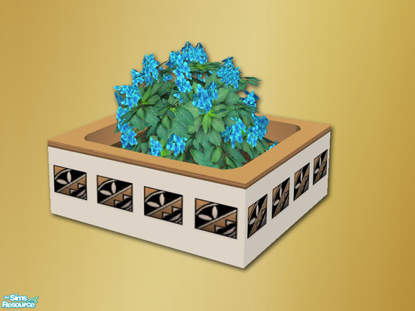 Sims 2 — Vista Patio - Dining - Hydrangea Planter by Shakeshaft — Part of a patio dining set to compliment my Vista Patio