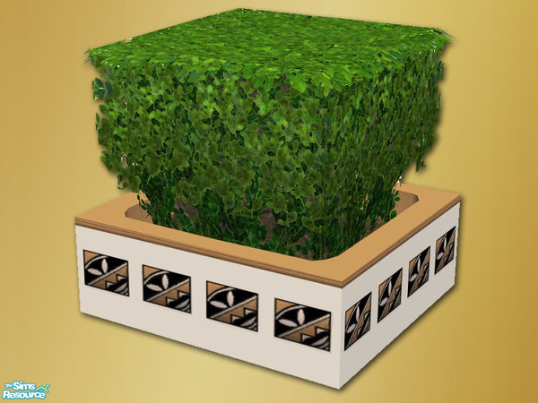 Sims 2 — Vista Patio - Dining - Shrub Planter by Shakeshaft — Part of a patio dining set to compliment my Vista Patio