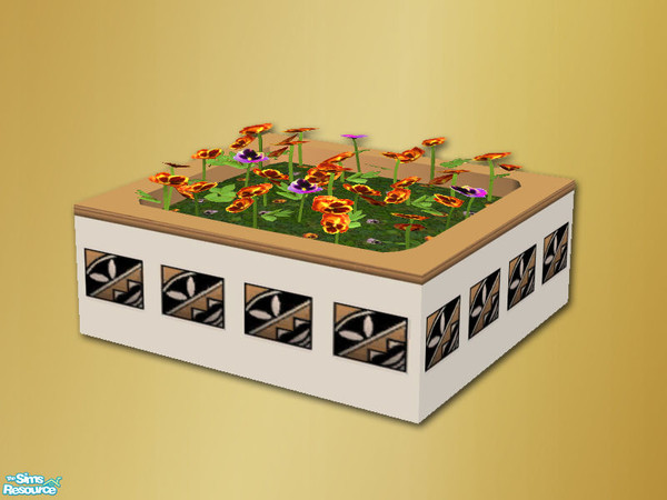 Sims 2 — Vista Patio - Dining - Flower Planter by Shakeshaft — Part of a patio dining set to compliment my Vista Patio