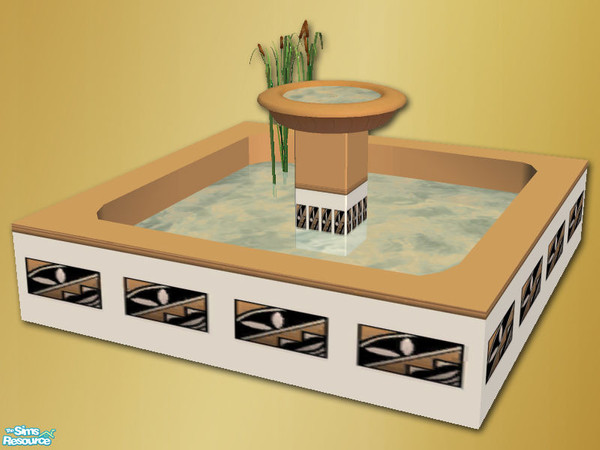 Sims 2 — Vista Patio - Dining - Fountain by Shakeshaft — Part of a patio dining set to compliment my Vista Patio Set, set