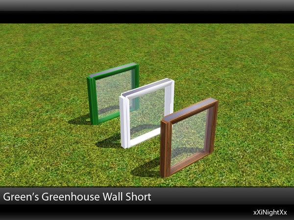 Sims 3 — Green's Greenhouse Wall Short by xiNightXx2 — Green's Greenhouse Wall Short is a fence that can be used to