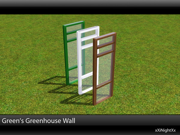 Sims 3 — Green's Greenhouse Wall by xiNightXx2 — This fence is as tall as a regular wall. It would be used for making a