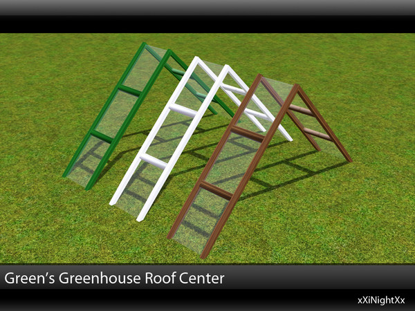 Sims 3 — Green's Greenhouse Roof Center by xiNightXx2 — This object is a fence. In order to put it in the air, you mist