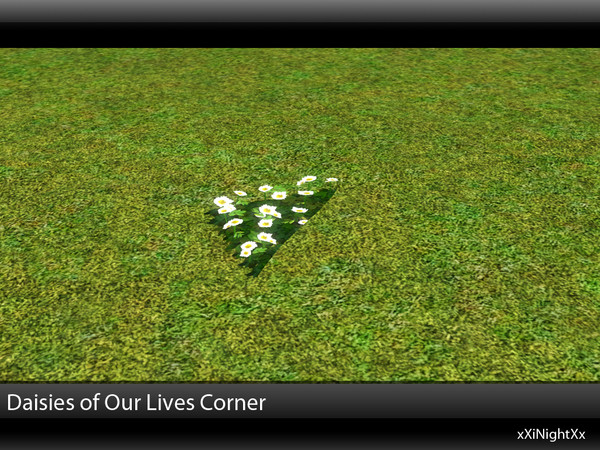 Sims 3 — Daisies of Our Lives Corner (SIMS2) by xiNightXx2 — Corner flower patch from sims 2. This object is CASable.