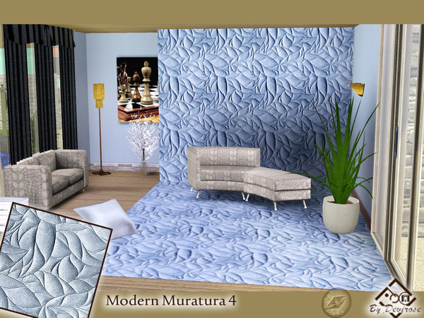 Sims 3 — Modern Muratura 4 by Devirose — Wall relief, in modern motifs.-Base game compatible,no need EP,create with the