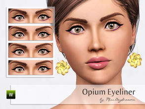Sims 3 — Opium Eyeliner by MissDaydreams — Opium Eyeliner is a classic shaped eyeliner with 2 recolourable areas. Bottom