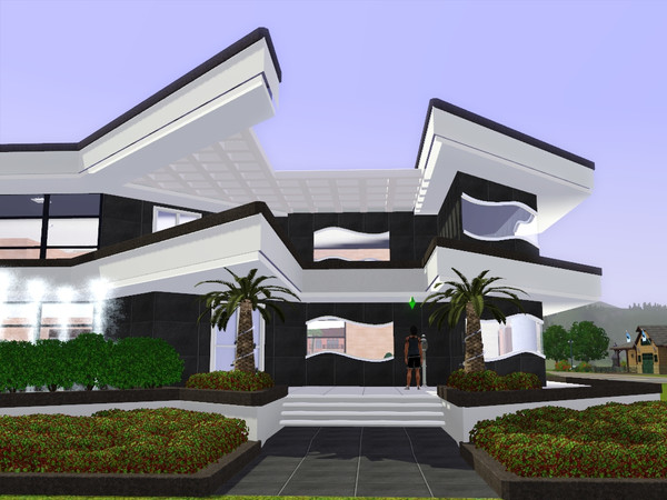 Sims 3 — Space  by gox352 — Ultra modern 3 bedrooms two-story family Villa. The house has two large swimming pools. On