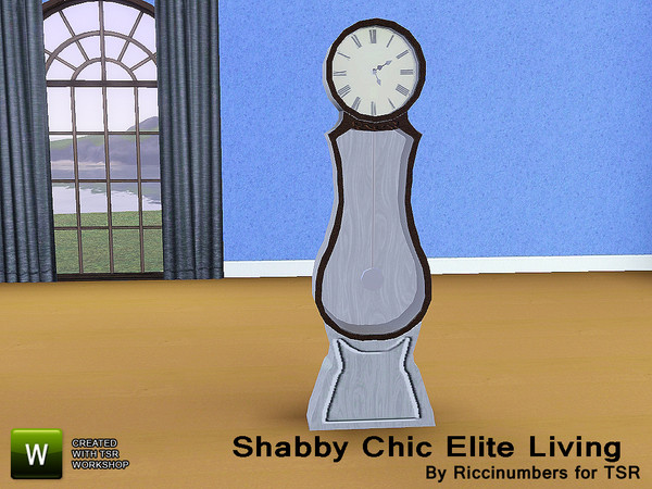 Sims 3 — Shabby Chic Elite Living Clock by TheNumbersWoman — For the discerning Sim that chooses to recycle in style. By