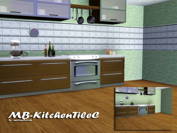 Sims 3 — MB-KtichenTileC by matomibotaki — MB-KtichenTileC, two wall tile variations, one wall wiith large and small