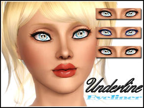 Sims 3 — Underline eyeliner by CherryBerrySim — New eyeliner your your sims!