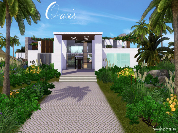 Sims 3 — Oasis by peskimus — Oasis is the house your Sims have always wanted to live in, and not just as the getaway