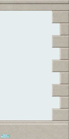 Sims 2 — Maxis Match Paste Stucco Wall by Helenloki — Maxis Match Paste Stucco Wall with Quoining.