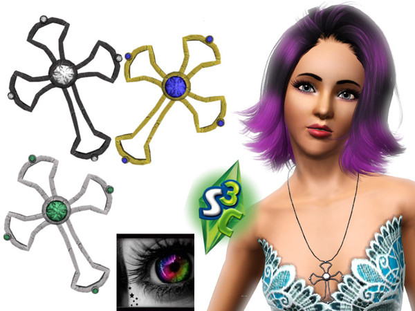 Sims 3 — Tauronas Necklace Dreamcross short & long Version by Taurona — It was created new Meshes. All ist