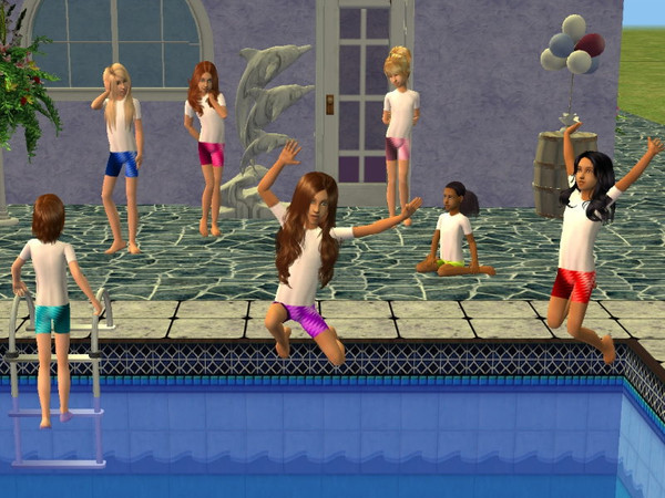 Sims 2 — Shy Girl swimwear set by zaligelover2 — Swimwear for shy girls in 7 colors.