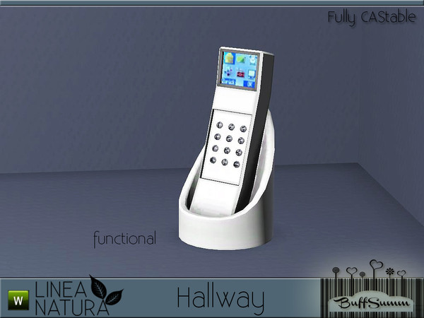 Sims 3 — Linea Natura Hallway Tablephone by BuffSumm — Part of the *Linea Natura Series - Hallway* ***TSRAA***