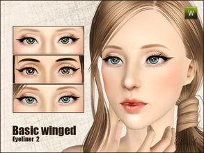 Sims 3 — Basic winged eyeliner 2 by Gosik — New eyeliner for female and male sims in every age (teens, adults and