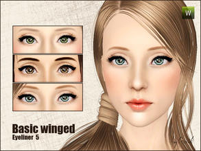 Sims 3 — Basic winged eyeliner 5 by Gosik — New eyeliner for female and male sims in every age (teens, adults and