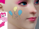 Sims 3 — Pinkie Pie Face Paint by Syrupfreak — Since no one has the tattoos anymore, I decided to make face paint. I'm