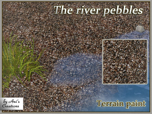 Sims 3 — River pebbles - terrain paint by Ani's Creations by AniFlowersCreations — Various pebbles of a different color