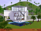 Sims 3 — 45 Degrees House by TaxiRide2 — This is a beach house. Its relationship with the ocean, the sand, the palms and
