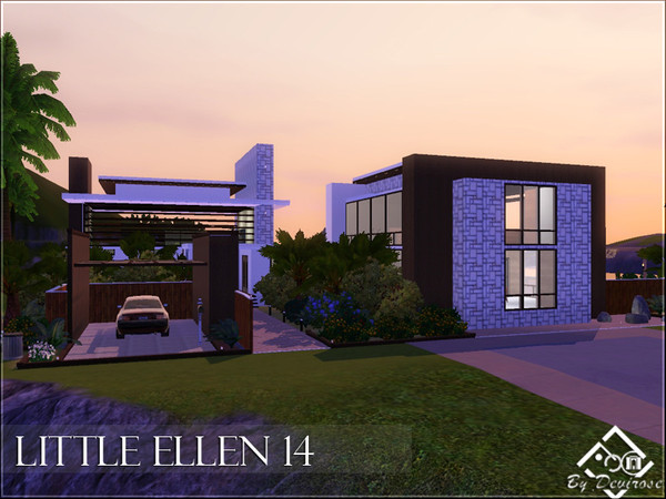 Sims 3 — Little Ellen 14 by Devirose — House minimalist and modern, with solid structures and well delineate.Large pool