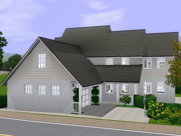 Sims 3 — Fabray by dorienski — A family house with living and dining room, kitchen with breakfast nook, laundry room