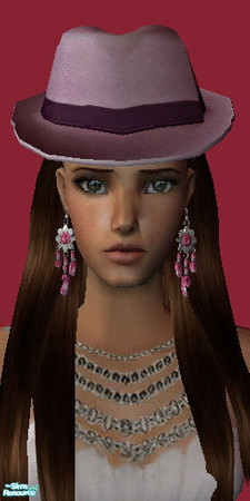 Sims 2 — pink hat by milla184 — you can find the mesh at modthesims2 (and more recolors if you want...)