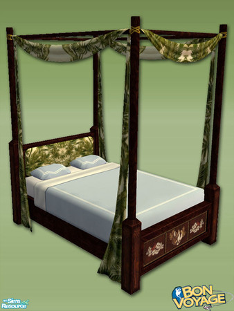 Sims 2 — Bed of Wonderment - Tropical - 02 by Shakeshaft — A recolour set of the new Bon-Voyage Hotel Furniture,with a