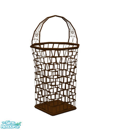 Sims 2 — Asia Livingroom - Basket by Murano — Decorative brown basket.