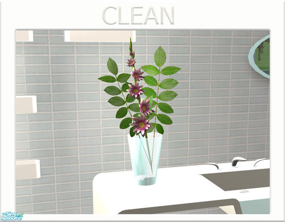Sims 2 — Clean - Flower by linegud — A pretty flower in a crystal vase.