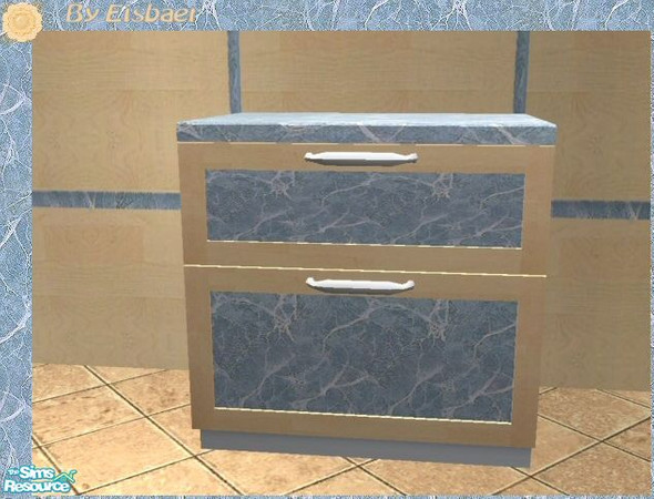 Sims 2 — Murano Mono Citygirl - Counter02 by Eisbaerbonzo — Counter with marble top and marble inlay. I made it a bit
