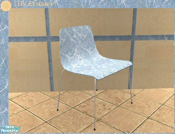 Sims 2 — Murano Mono Citygirl - Chair by Eisbaerbonzo — Chair in marble optic with metal feet. I made it a bit less