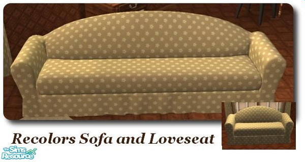 Sims 2 — TC60 Living room - Sofa & Loveseat by simari — Sofa and loveseat recolor for my TC60 living room using