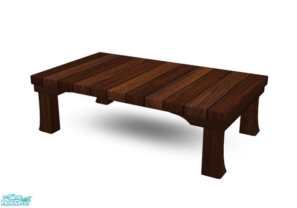 Sims 2 — Asia Livingroom - Table by Murano — Solid wooden table.