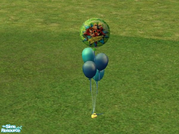 Sims 2 — Birthday Balloons - The Incredibles by lym — The Incredibles balloon, says \'Incredible Birthday\' on the