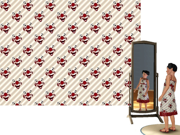 Sims 3 — Clown Striped by Lorah — These happy patterns are perfect for teen, children and baby's room. Large smiling