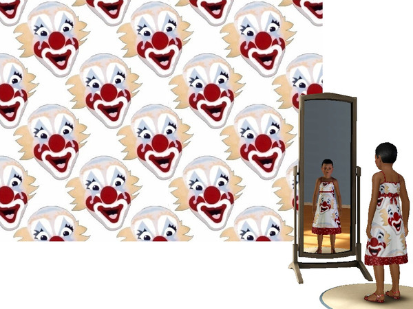 Sims 3 — Clown Around by Lorah — These happy patterns are perfect for teen, children and baby's room. Large smiling clown