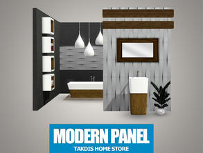 Sims 3 — Modern Panel 2 by Takdis — Modern Panel for a stylish room design. You can beautify your baths and your