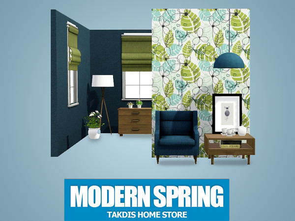 Sims 3 — Modern Spring 4 by Takdis — Modern Spring Pattern for a stylish room design. You can beautify your rooms and