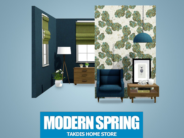Sims 3 — Modern Spring 1 by Takdis — Modern Spring Pattern for a stylish room design. You can beautify your rooms and