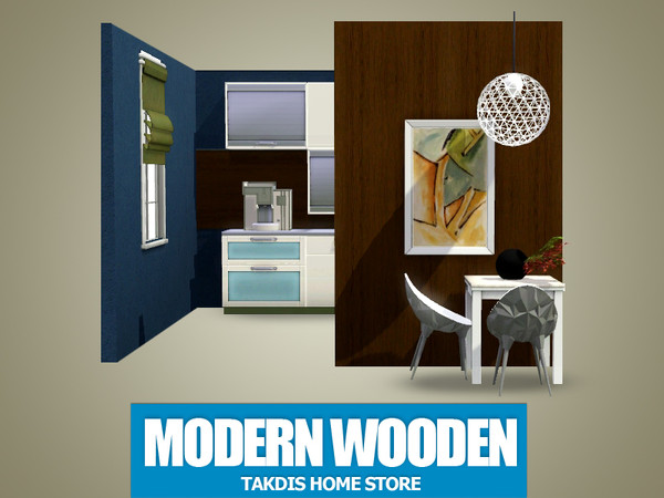 Sims 3 — Modern Wooden 3 by Takdis — Modern Wood Pattern for a stylish room design. You can beautify your houses and your