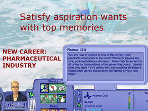 Sims 2 — New Career:  Pharmaceutical Industry by eliseluong2 — A top notch competitive career for top notch competitive