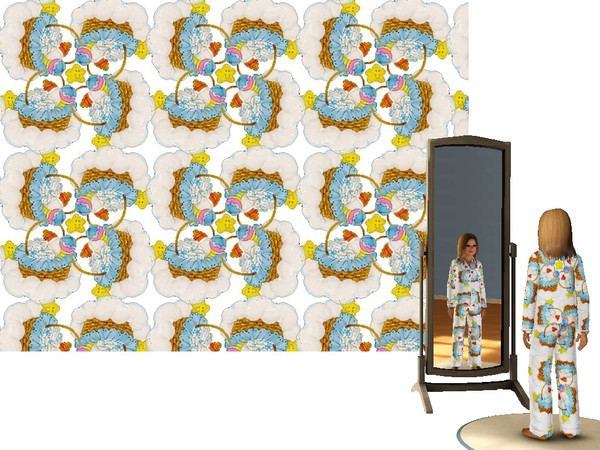 Sims 3 — Baby Basket by Lorah — Here are eleven patterns with baby and children in mind. Basket, blocks, dots and more,