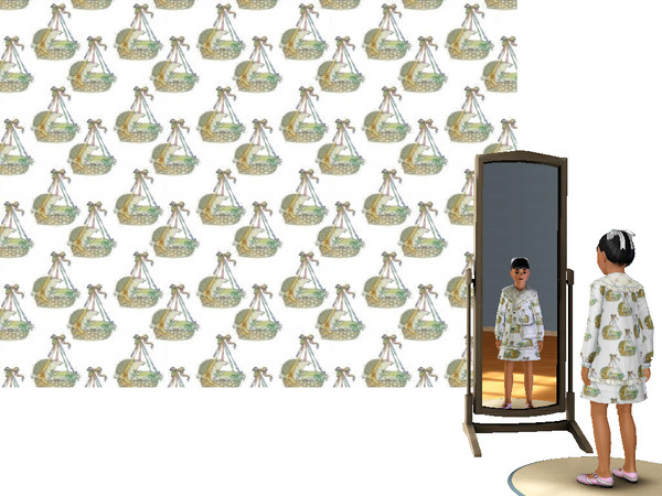 Sims 3 — Baby Bassinet by Lorah — Here are eleven patterns with baby and children in mind. Basket, blocks, dots and more,