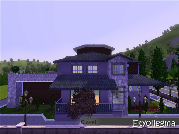 Sims 3 — Clavel by etyollegma2 — This postmodern luxury house has enough space for your sims family and comes with a
