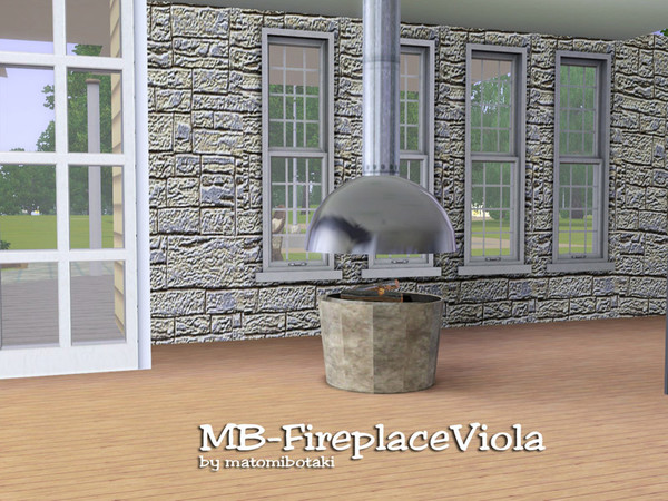 Sims 3 — MB-FireplaceViola by matomibotaki — MB-FireplaceViola, little stand alone fireplace with half round top and