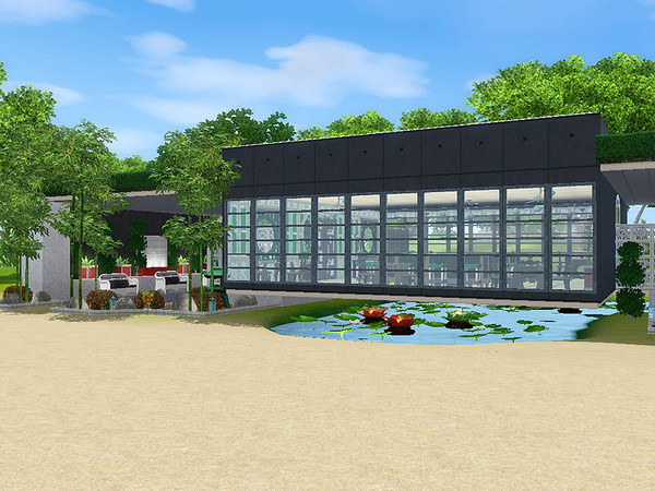 Sims 3 — The Jade Lounge by lbvamp — Built at 59 Paradise Circle in Sunlit Tides, The Jade Lounge is a modern restaurant