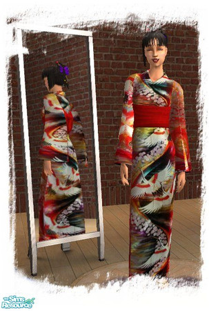 Sims 2 — Maxis Kimono Recolour by luvs10s — A recolour of the Maxis kimono that came with the Bon Voyage Expansion pack.