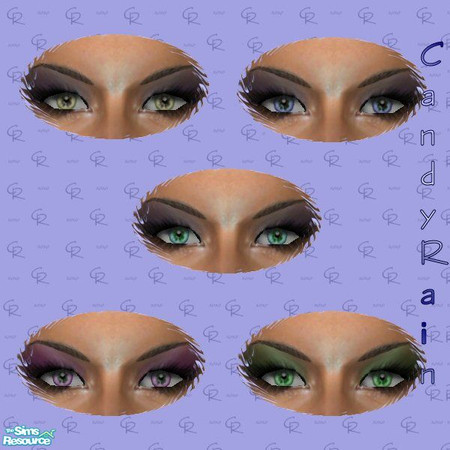 Sims 2 — Crystal Eye Colors by Candyrain — A set of \"crystal\" eye colors.