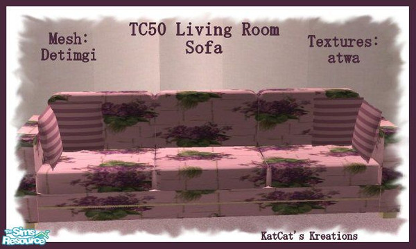 Sims 2 — TC50 Living Room - Sofa by KatCat — Recolor of Detimgi\'s \"LewSabon Living Room - Sofa\" using TC50